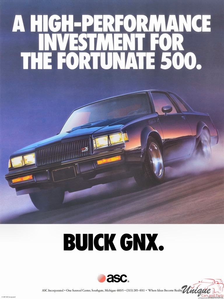 1987 Buick GNX Poster Page 1